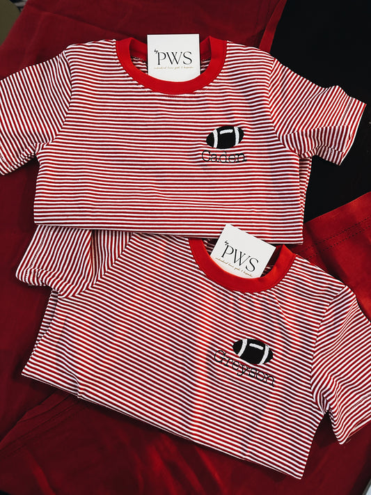 Football Striped Toddler Tee