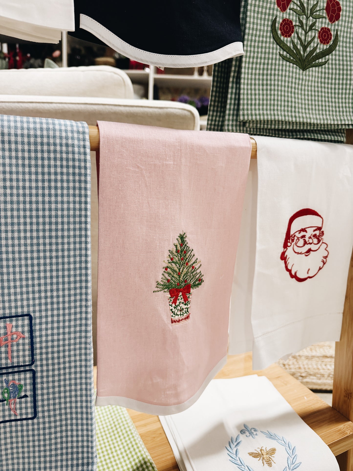 Christmas Tree in Pot Linen Towel