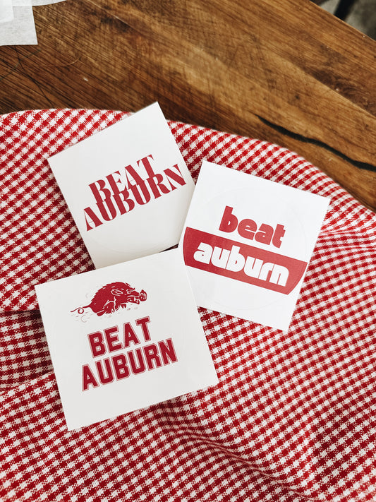 Beat Auburn - Arkansas Stickers