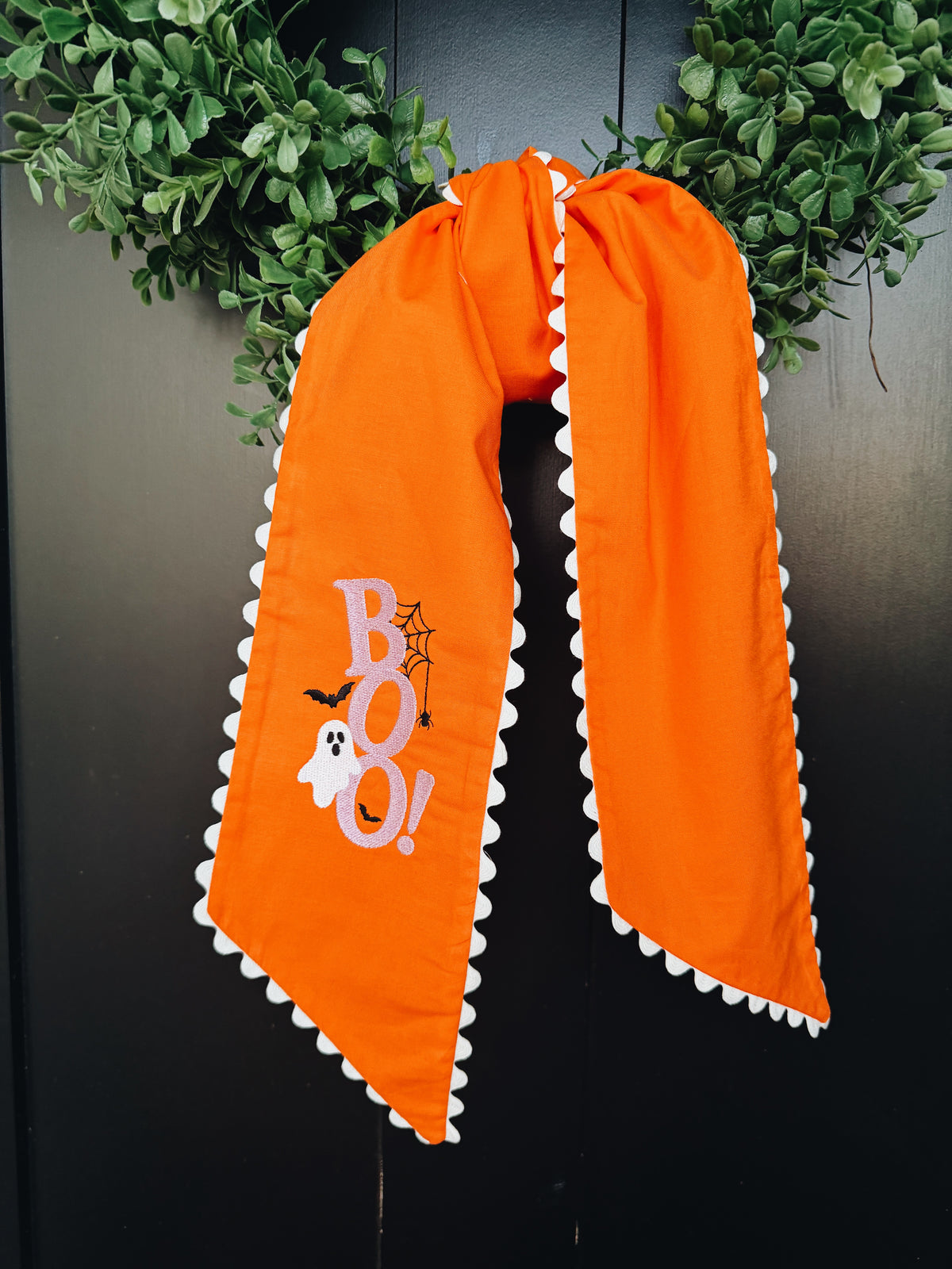 Boo! Halloween Orange Ric Rac Sash