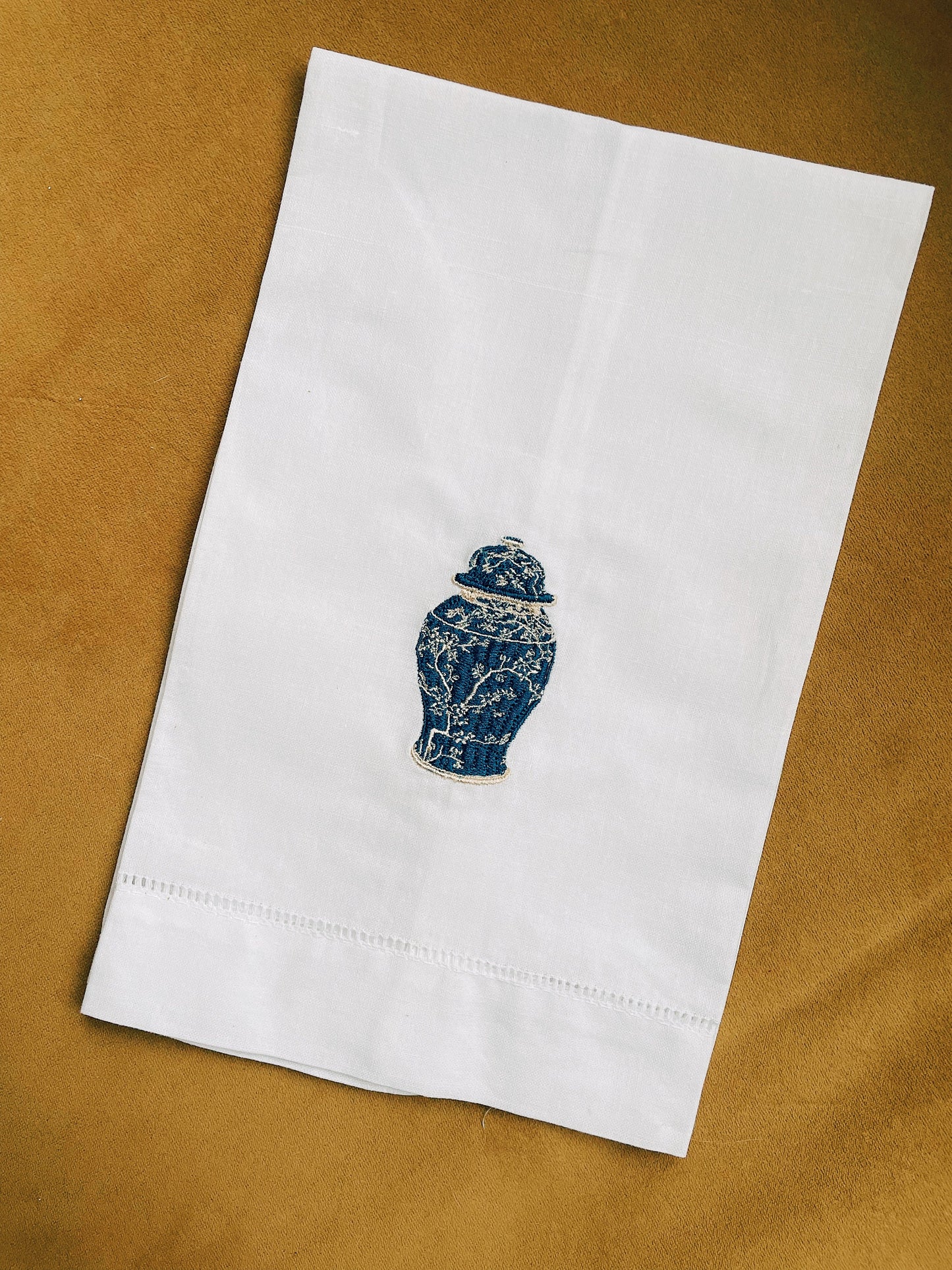 Ginger Jar Linen Tea Towel