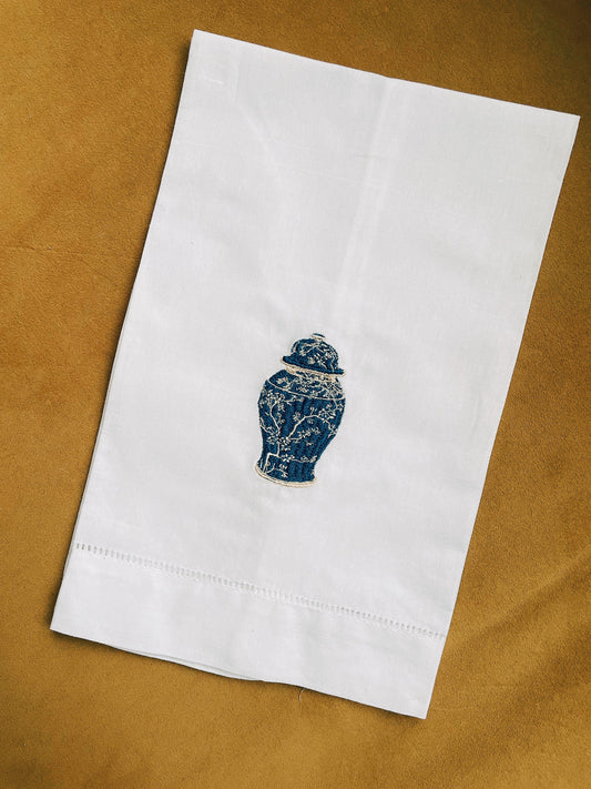 Ginger Jar Linen Tea Towel