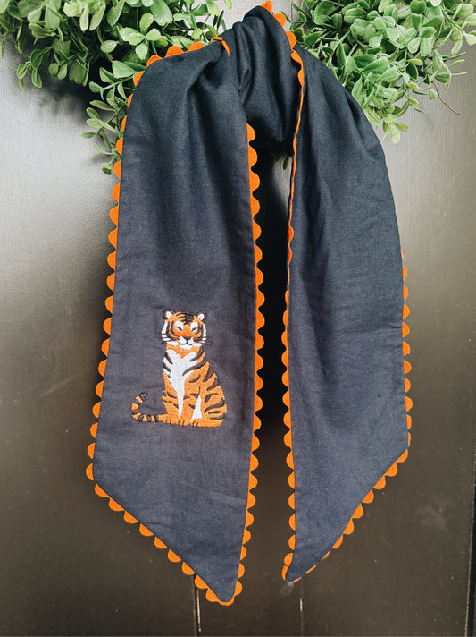 Aubie Auburn Wreath Sash With Ric Rac Trim