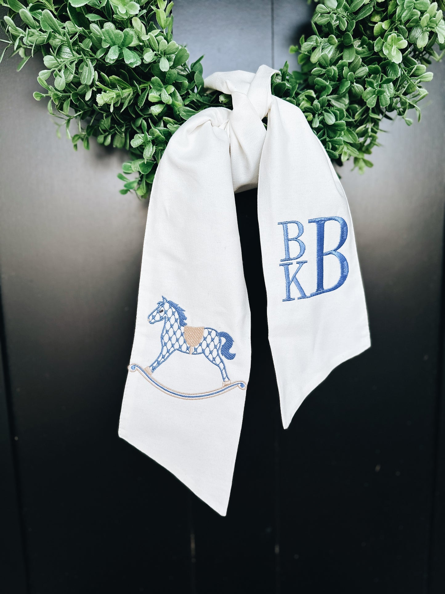 Rocking Horse Wreath Sash