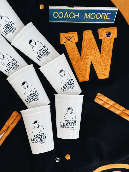 Coach LeeMo Scholarship Fund 16 oz Cup - White