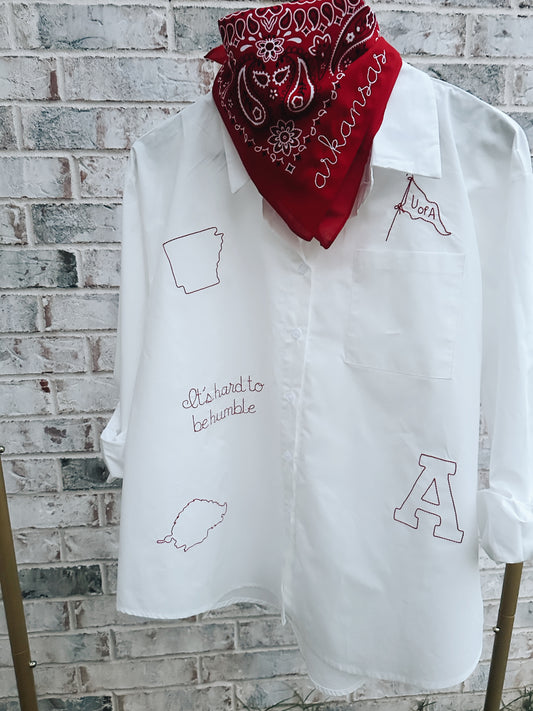 Arkansas Stitched Button Up