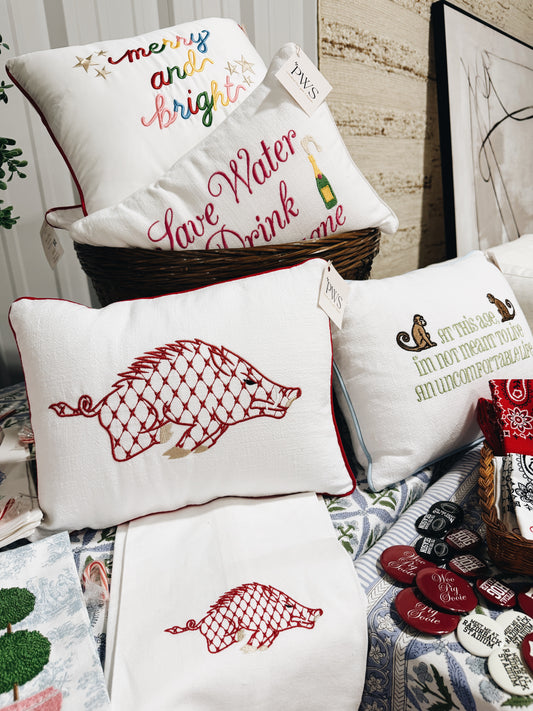 Chic Razorback Pillow