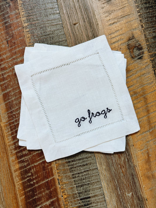 Go Frogs TCU Linen Cocktail Napkins