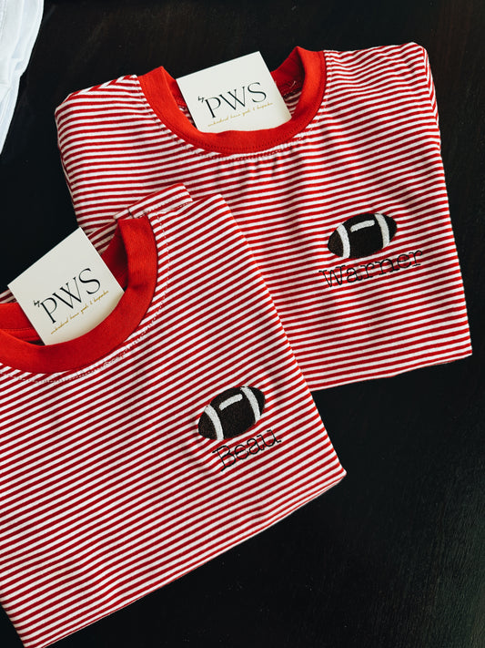 Football Striped Toddler Tee