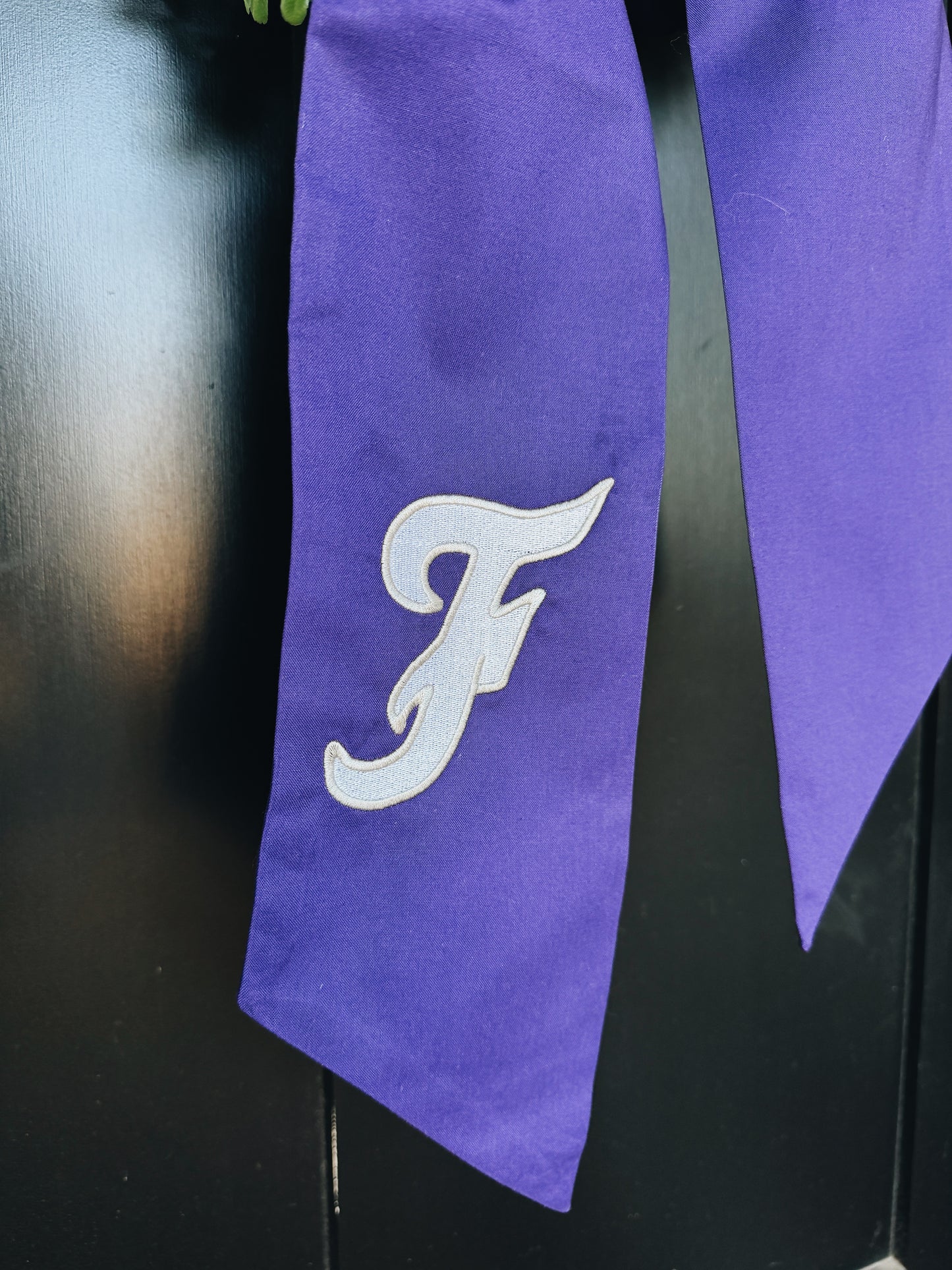 Fayetteville F Purple Wreath Sash