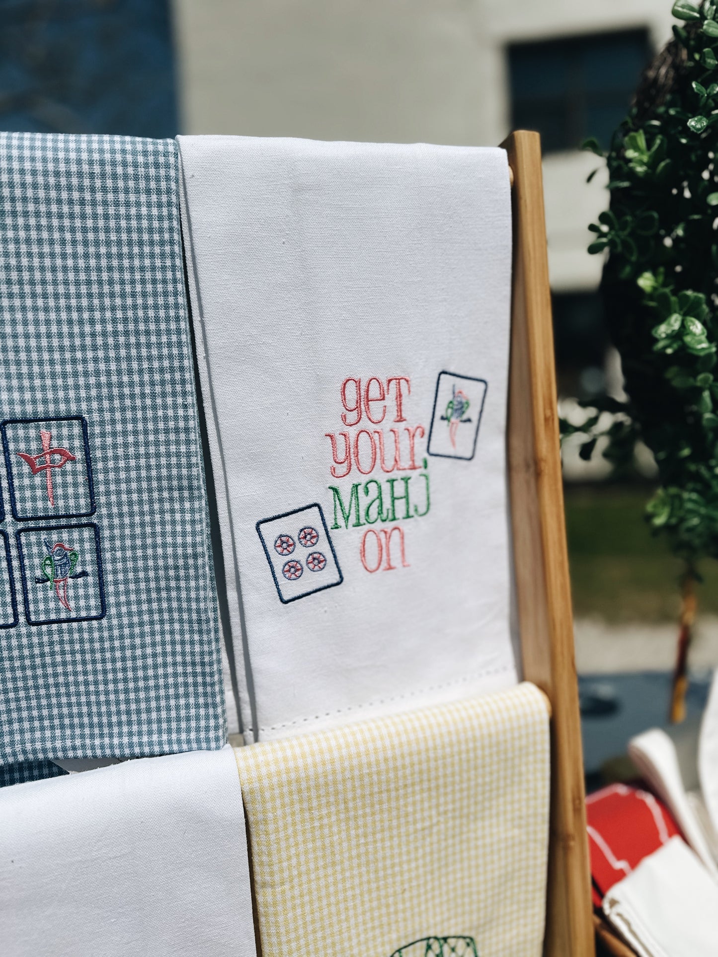 Get Your Mahj On Tea Towel