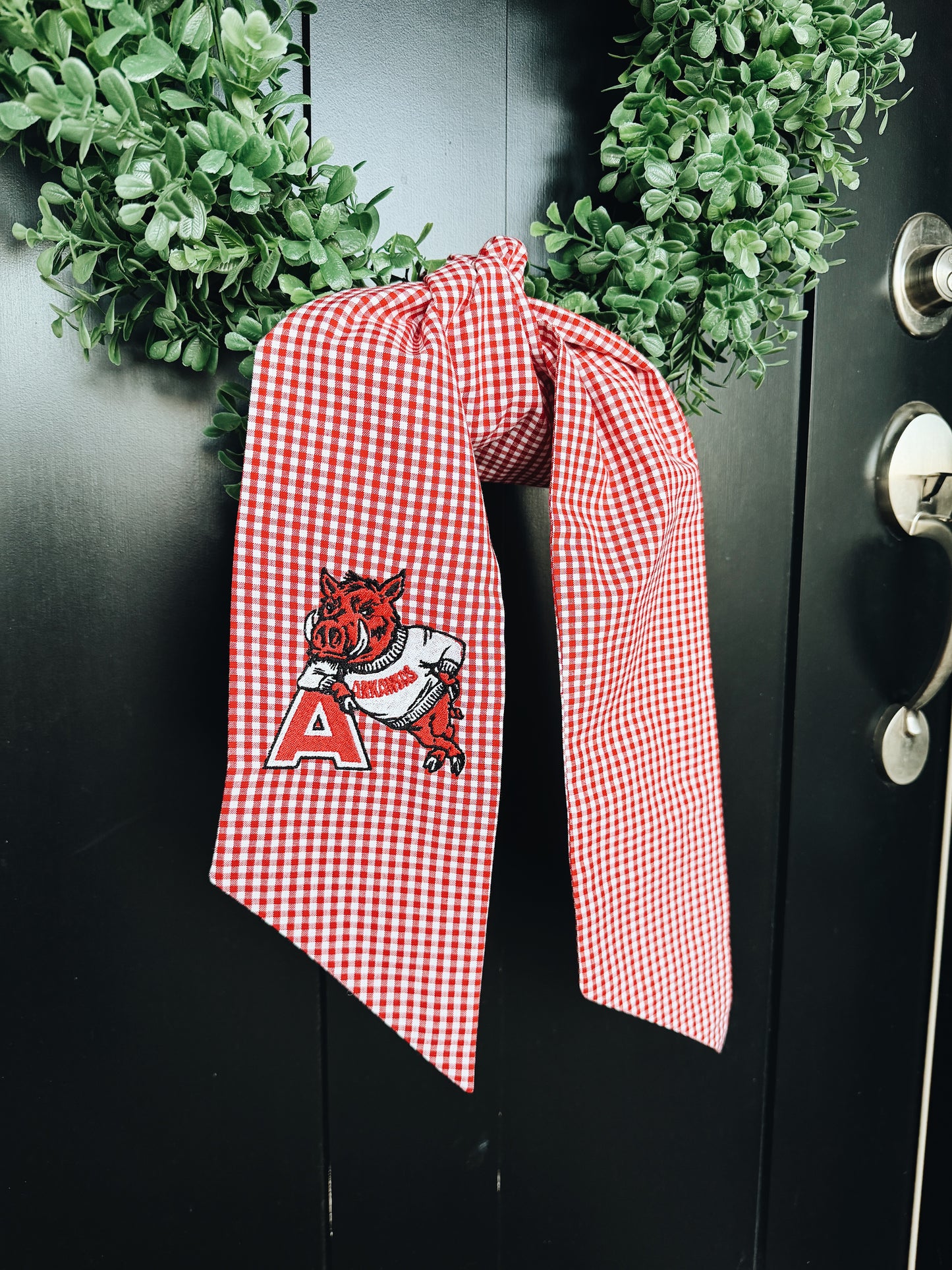 PREORDER: Leaning A Gingham Wreath Sash