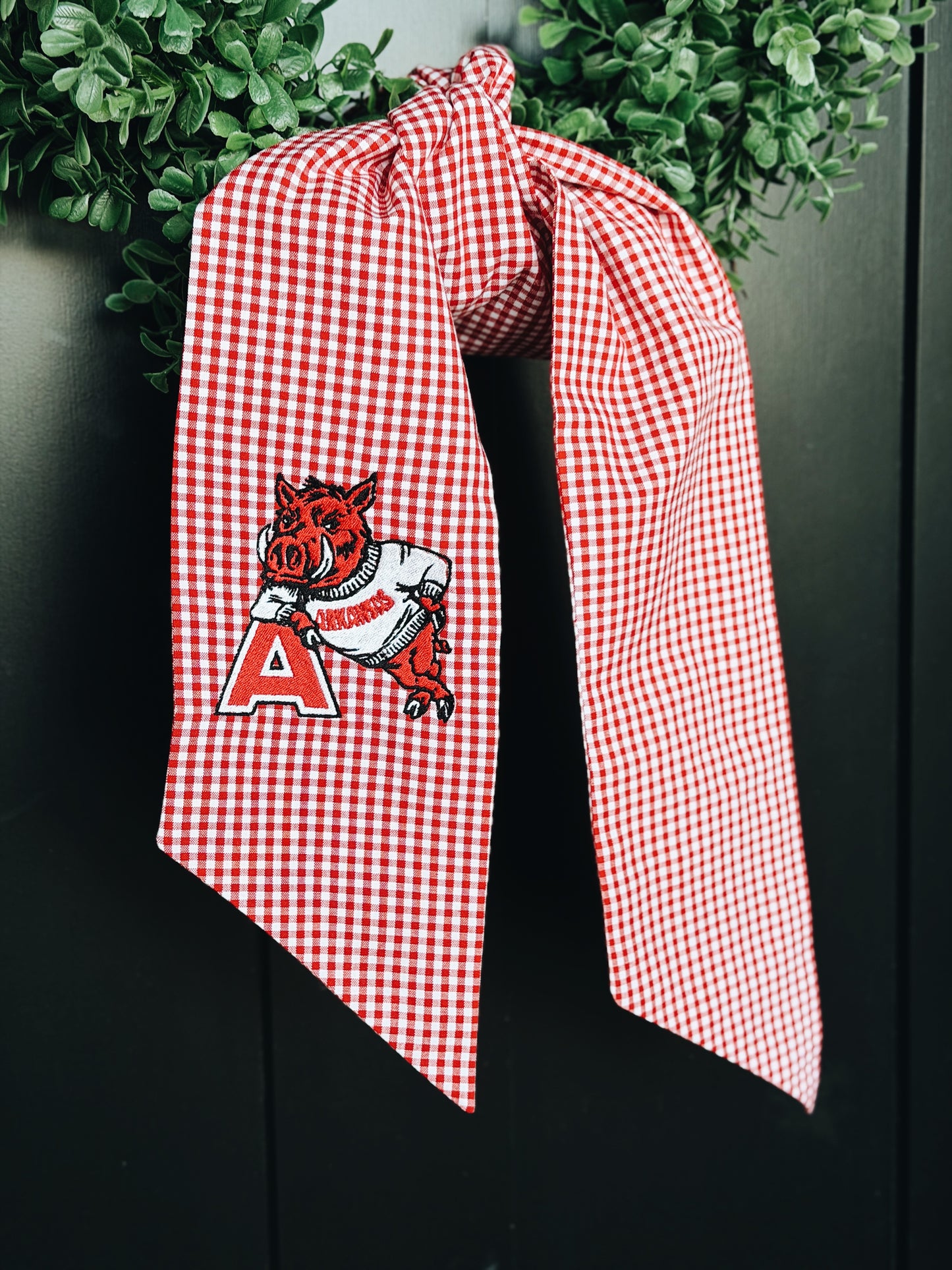 PREORDER: Leaning A Gingham Wreath Sash