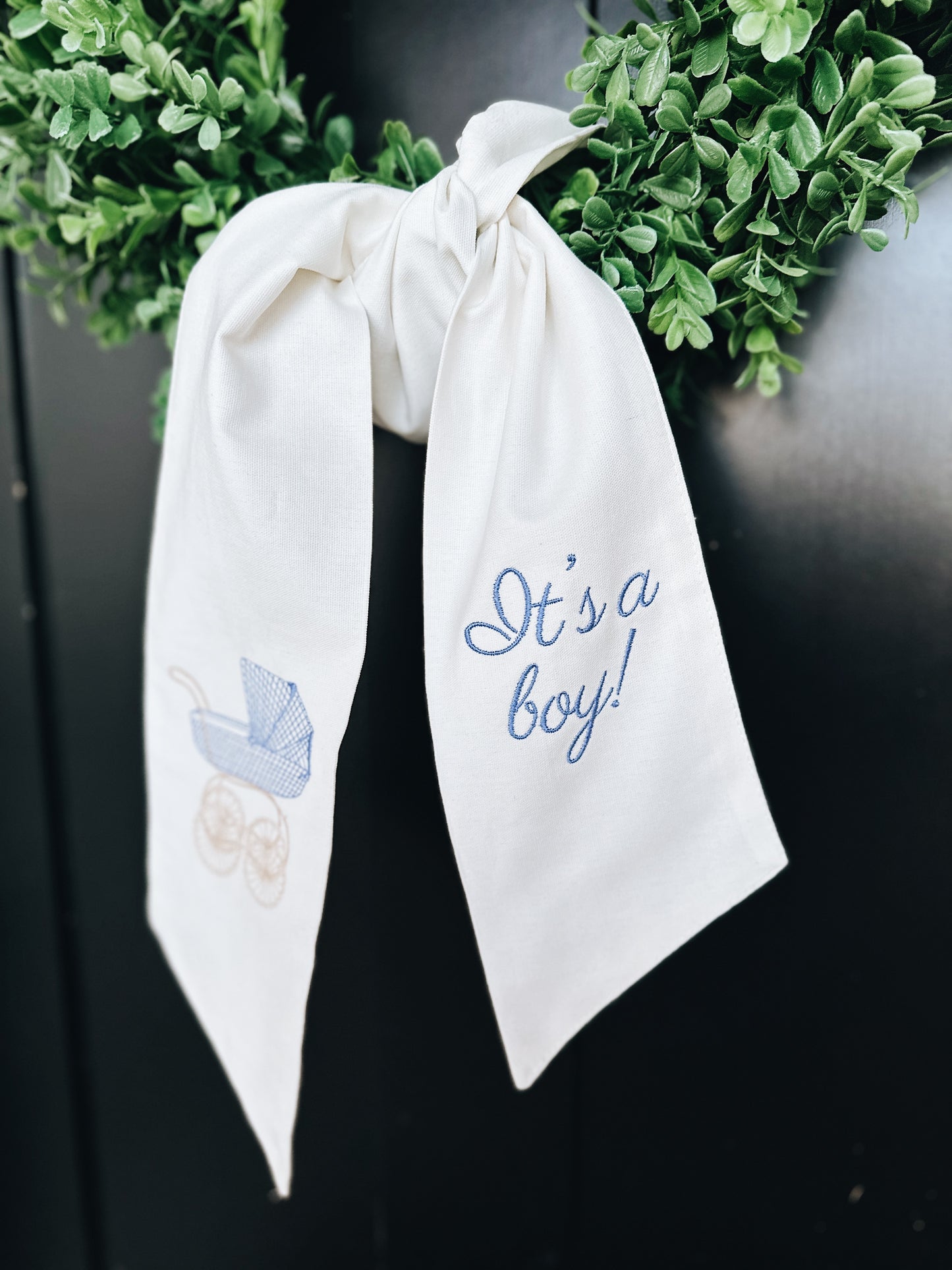 Baby Carriage Wreath Sash