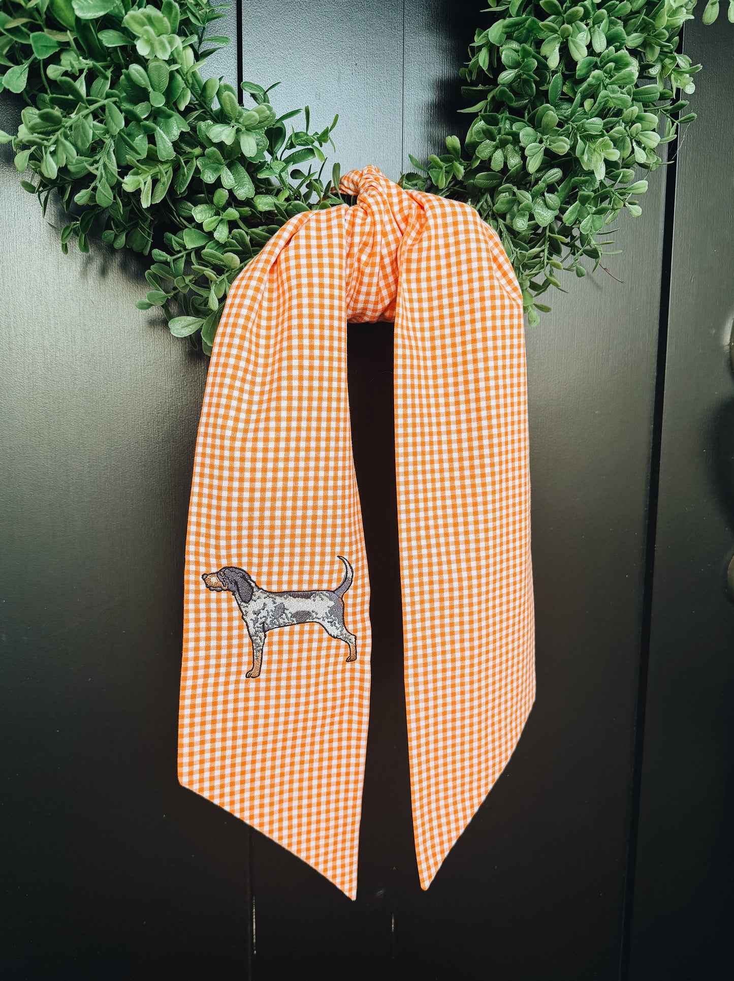 Smokey Tennessee Gingham Wreath Sash