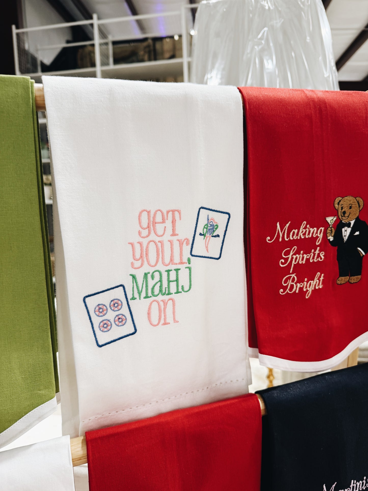 Get Your Mahj On Tea Towel
