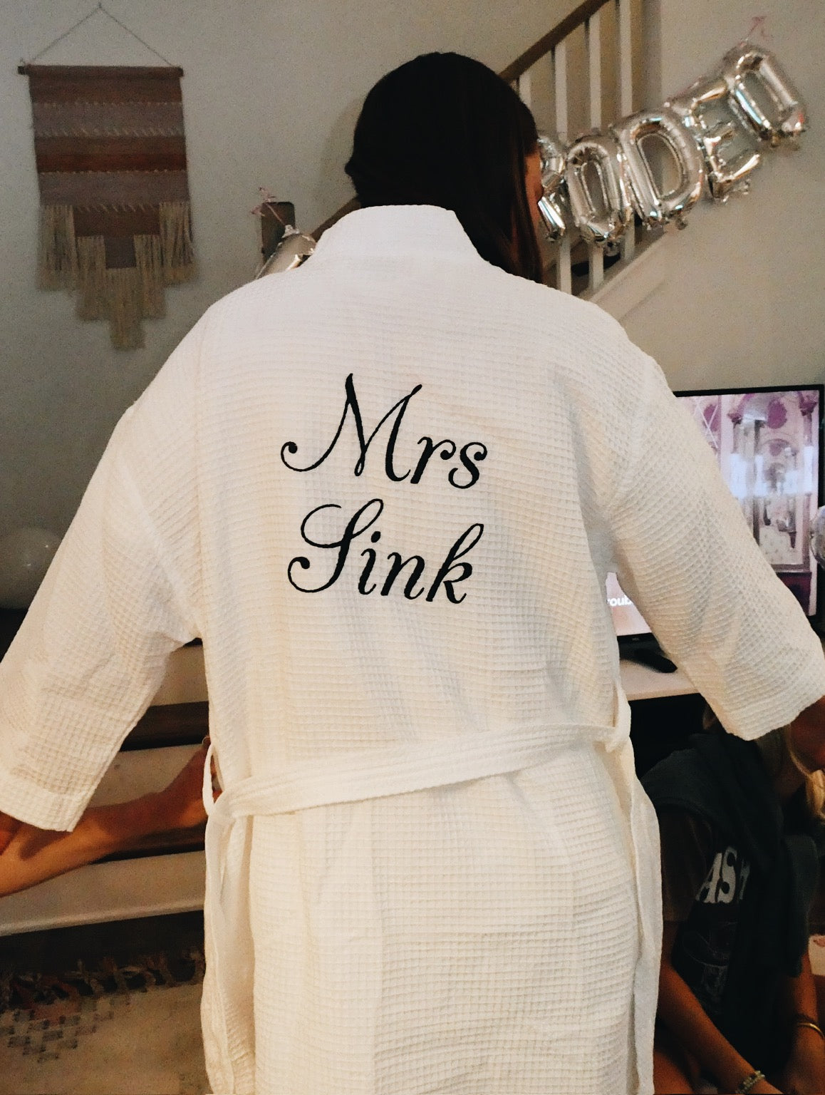 Bridal Waffle Knit Robe