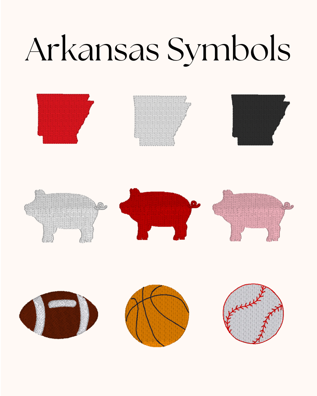 Arkansas Icons Red Striped Toddler Polo
