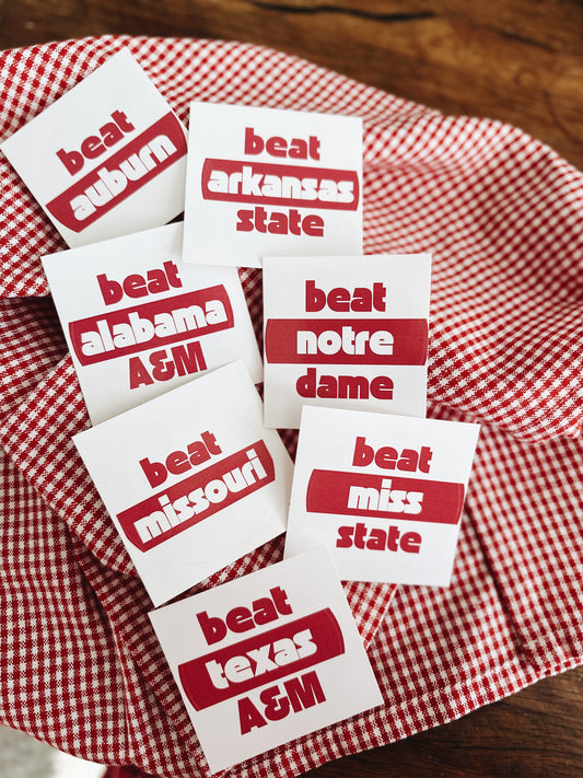 Arkansas Home Game Stickers - Retro