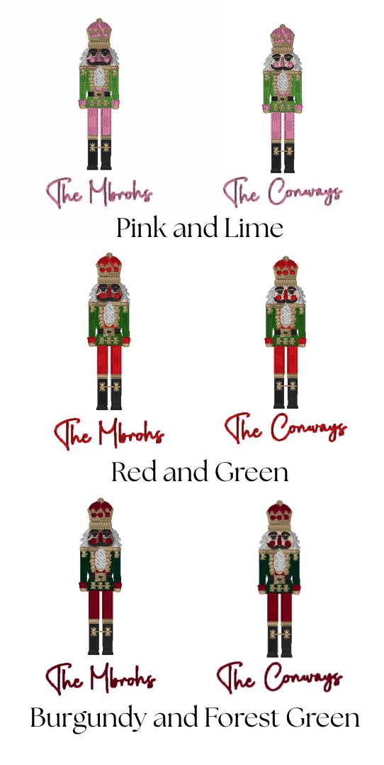 Personalized Nutcracker Linen Tea Towel